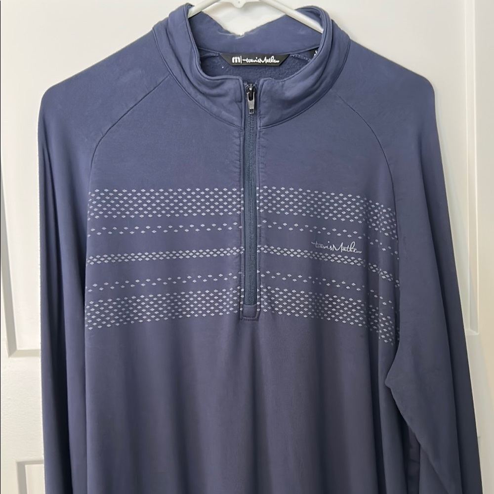 Travis Mathew golf long sleeve pullover 3/4 zip front casual wear size large